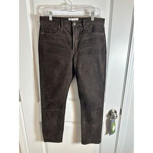 GAP Vintage Slim High Rise Corduroy Pants Women's Brown Size 29x8‎